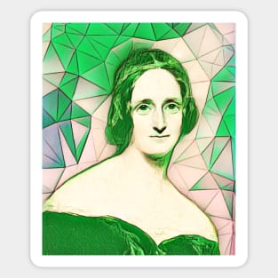 Mary Shelley Green Portrait | Mary Shelly Artwork 8 Sticker